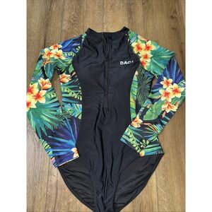 DACI One‎ piece Hawaiian floral swimsuit women's size medium